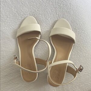 Naturalizer Women's White Sandal Heel